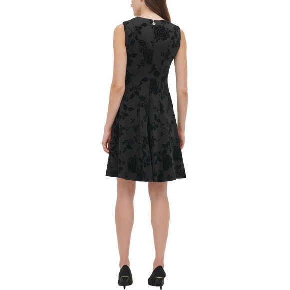 Tommy Hilfiger Velvet Floral Burnout A Line Cocktail Dress Size 14 - Picture 2 of 5